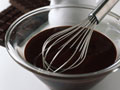 bowl of dark chocolate