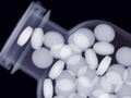 x-ray of pill bottle