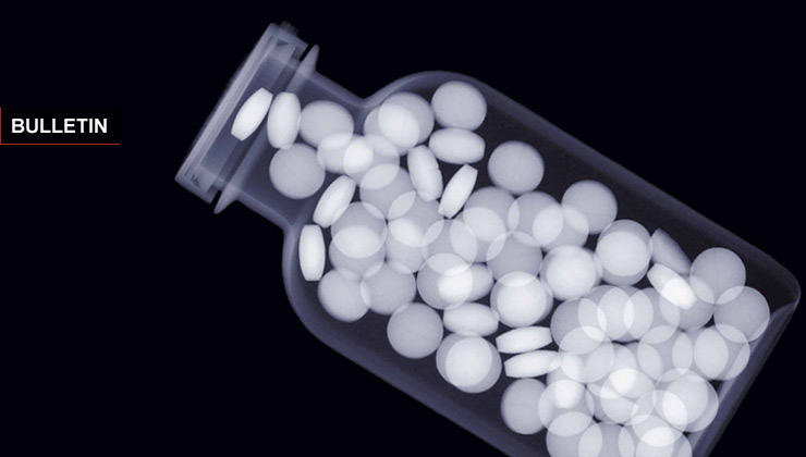 x-ray of pill bottle