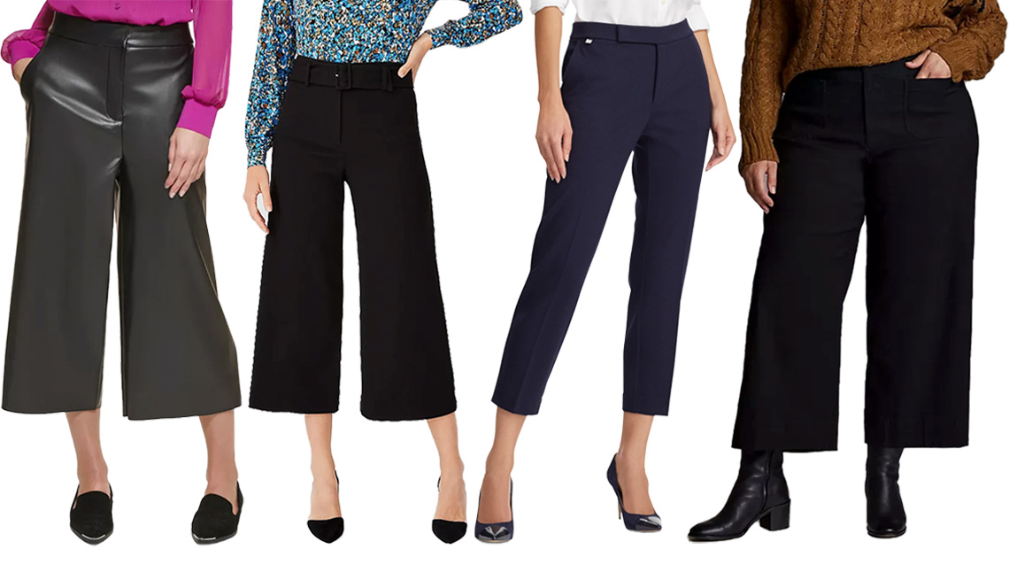 Buy AND Blue Cropped Pants for Women's Online @ Tata CLiQ
