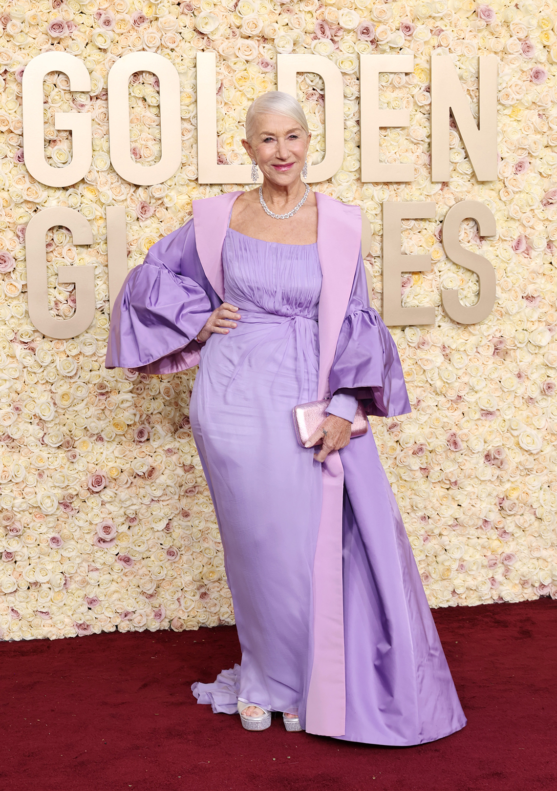 golden globes purple dress Angela Bassett Wears Purple Dolce & Gabbana Gown to Golden Globes