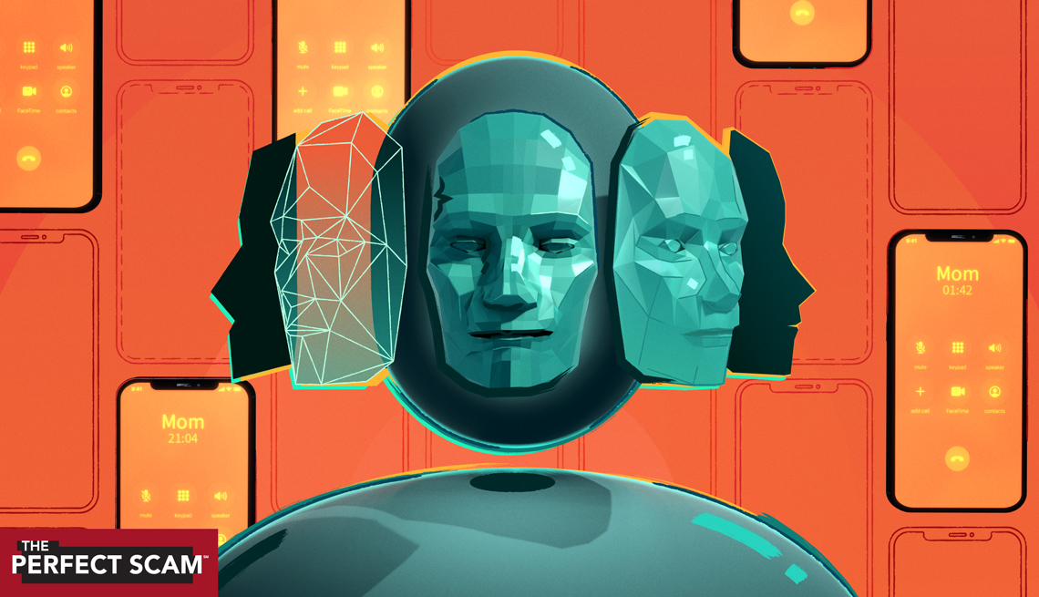AI voice scam illustration