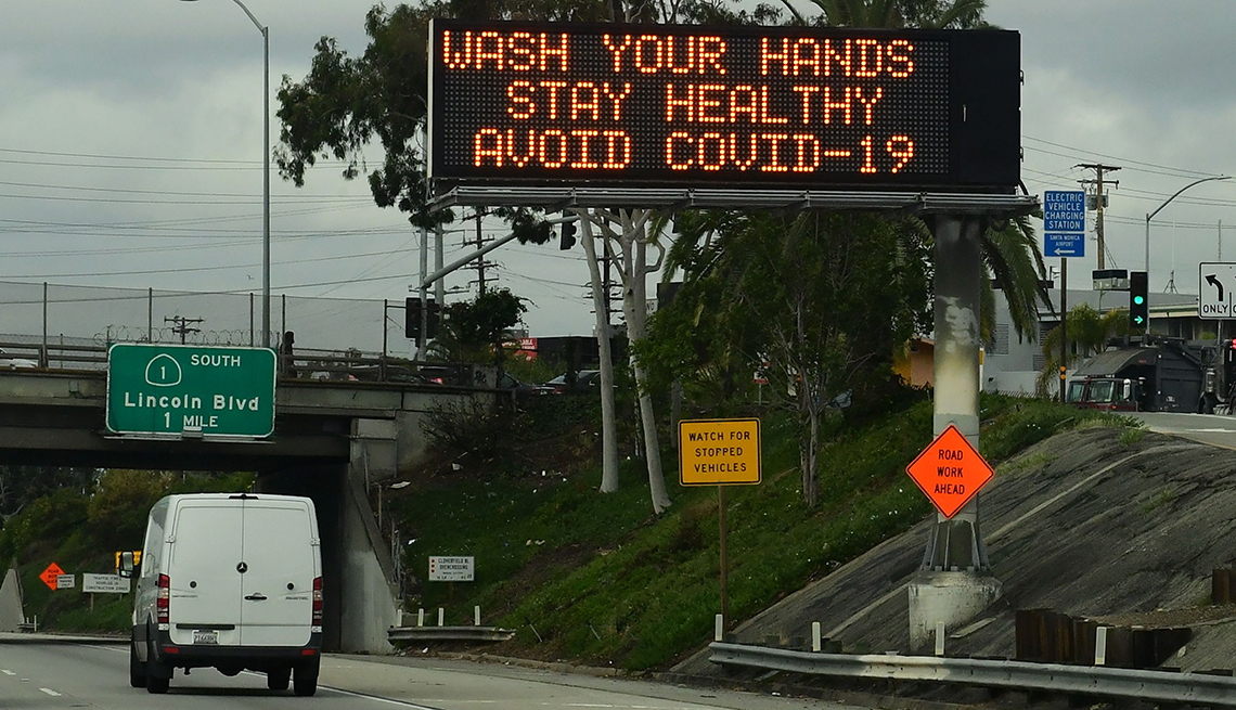 A street sign on a freeway