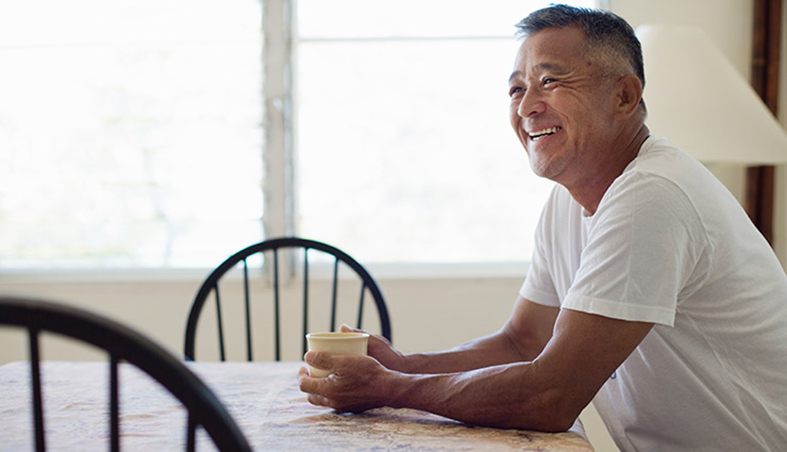 Asian Man, Dining Table, Medicare Open Enrollment Quiz Asian Man, Dining Table, Medicare Open Enrollment Quiz