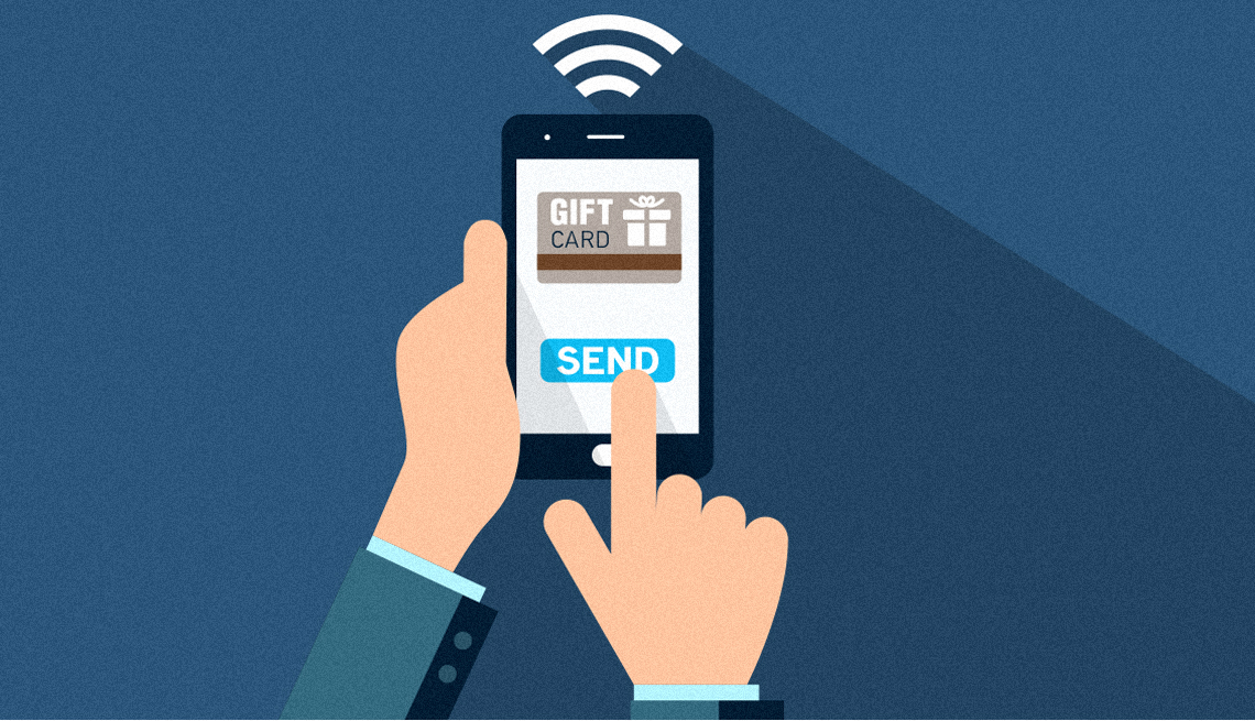 sending a gift card via email