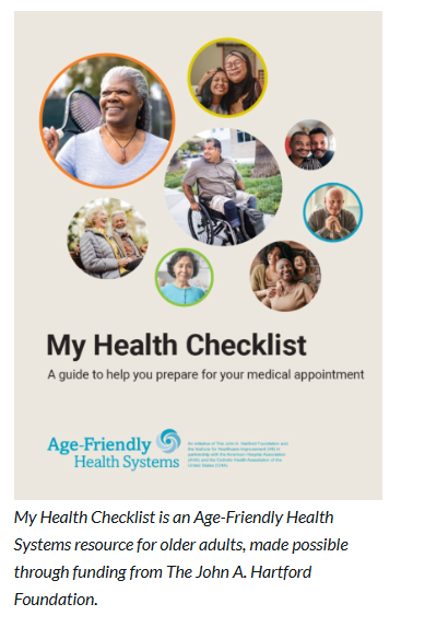 My Health Checklist "My Health Checklist" text with several photos above the text