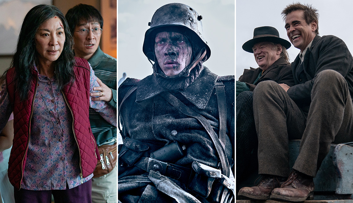 Michelle Yeoh y Ke Huy Quan; Felix Kammerer; Brendan Gleeson y Colin Farrell.