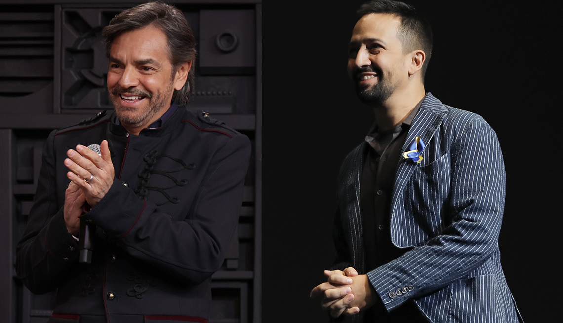 Eugenio Derbez y Lin-Manuel Miranda.