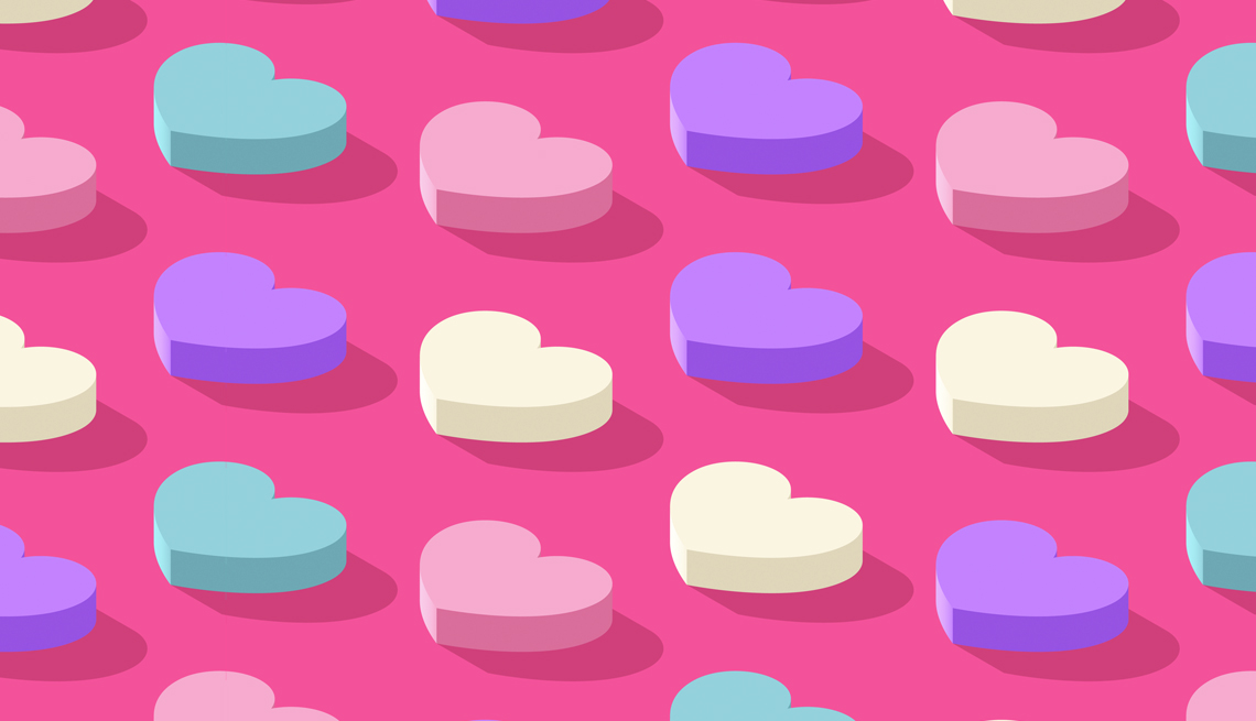Caramelos con forma de corazón